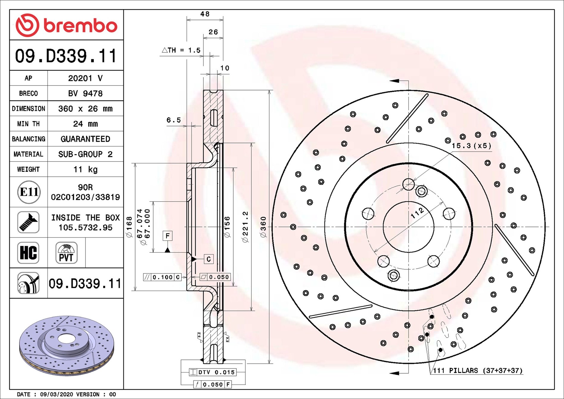 Brembo 09.D339.11