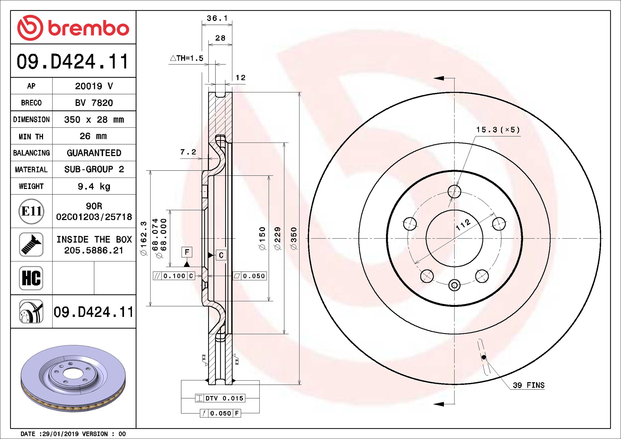 Brembo 09.D424.11