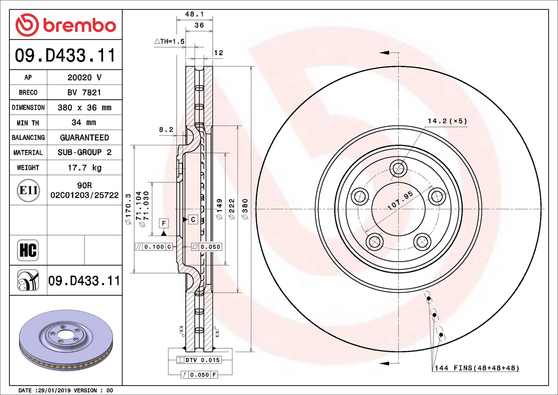 Brembo 09.D433.11