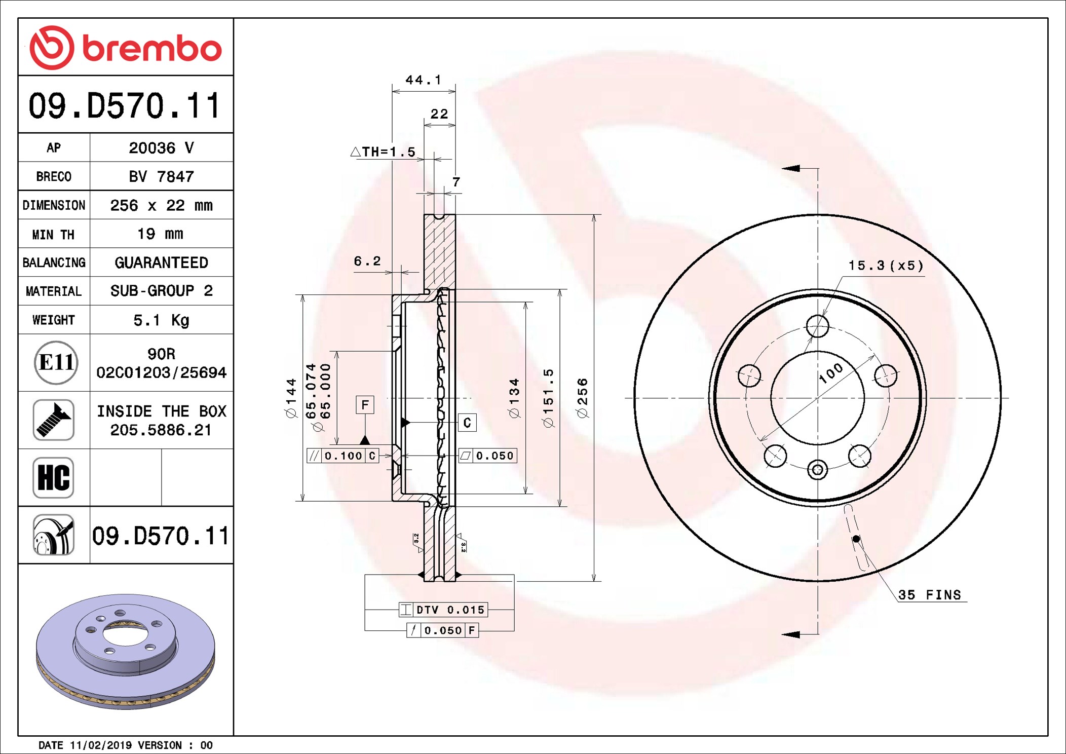Brembo 09.D570.11
