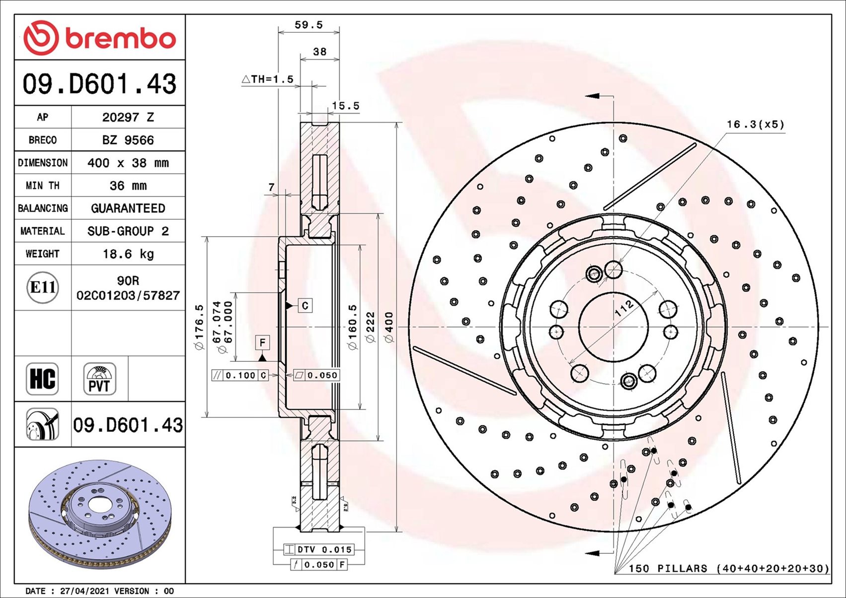 Brembo 09.D601.43