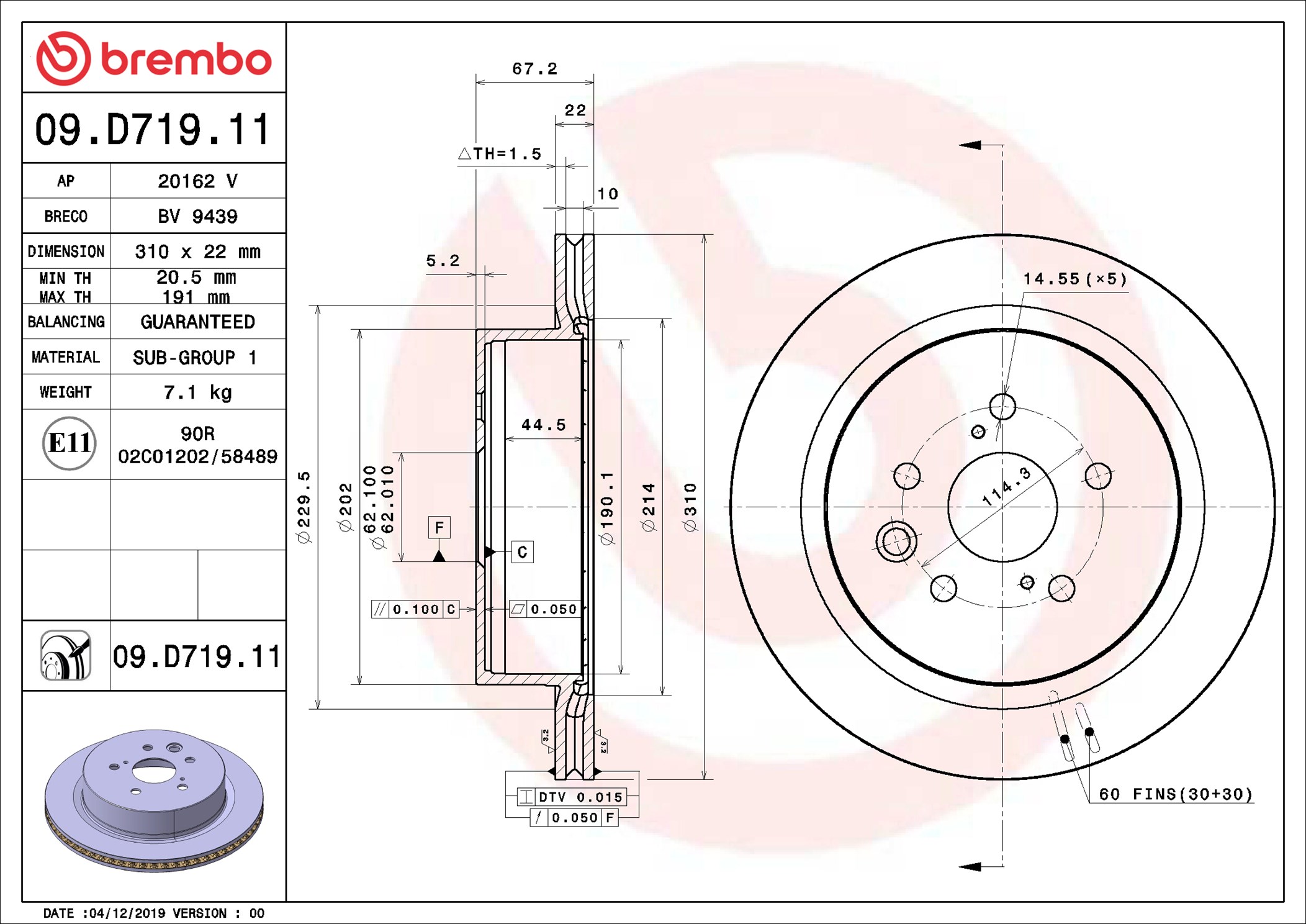 Brembo 09.D719.11