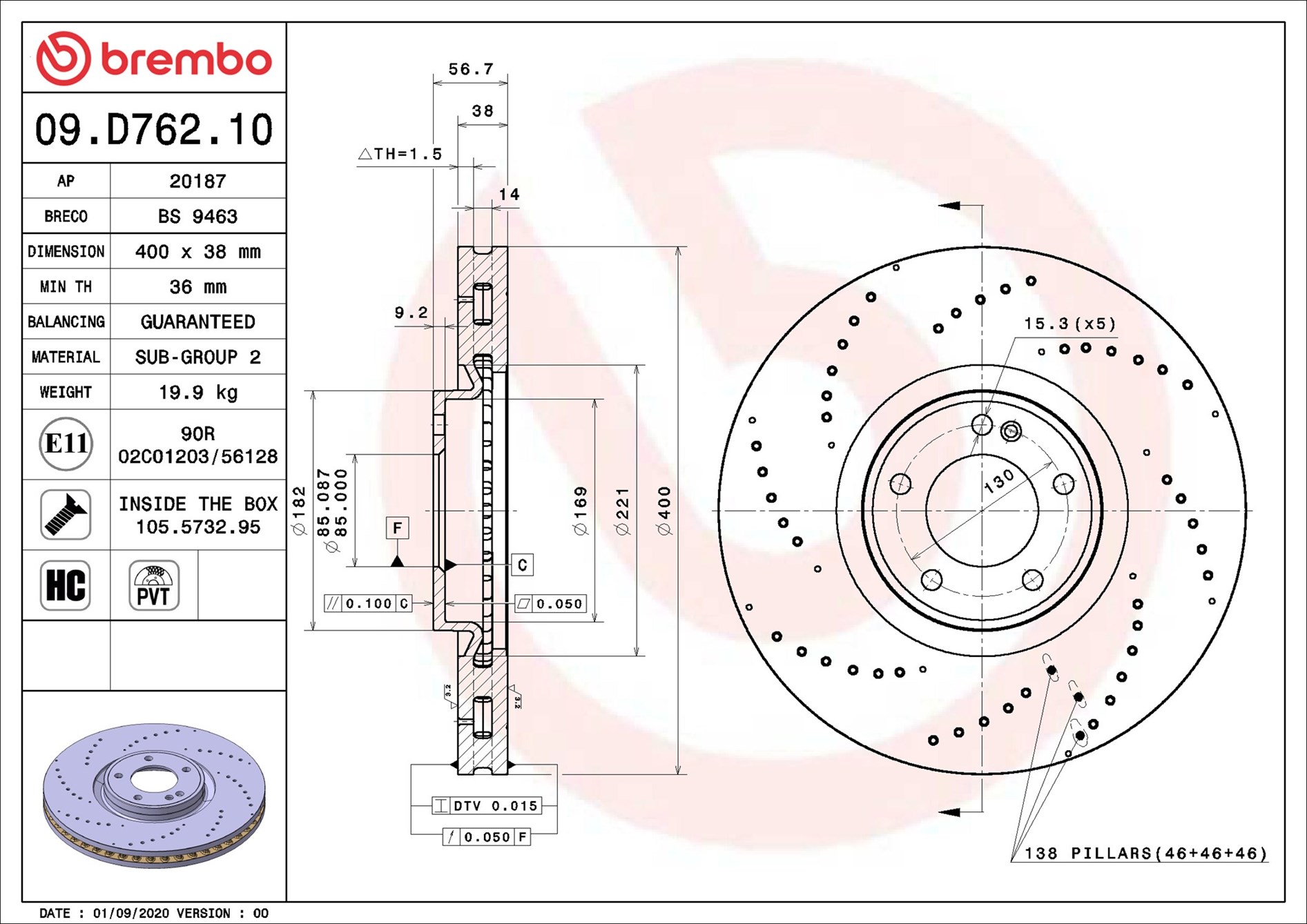 Brembo 09.D762.10