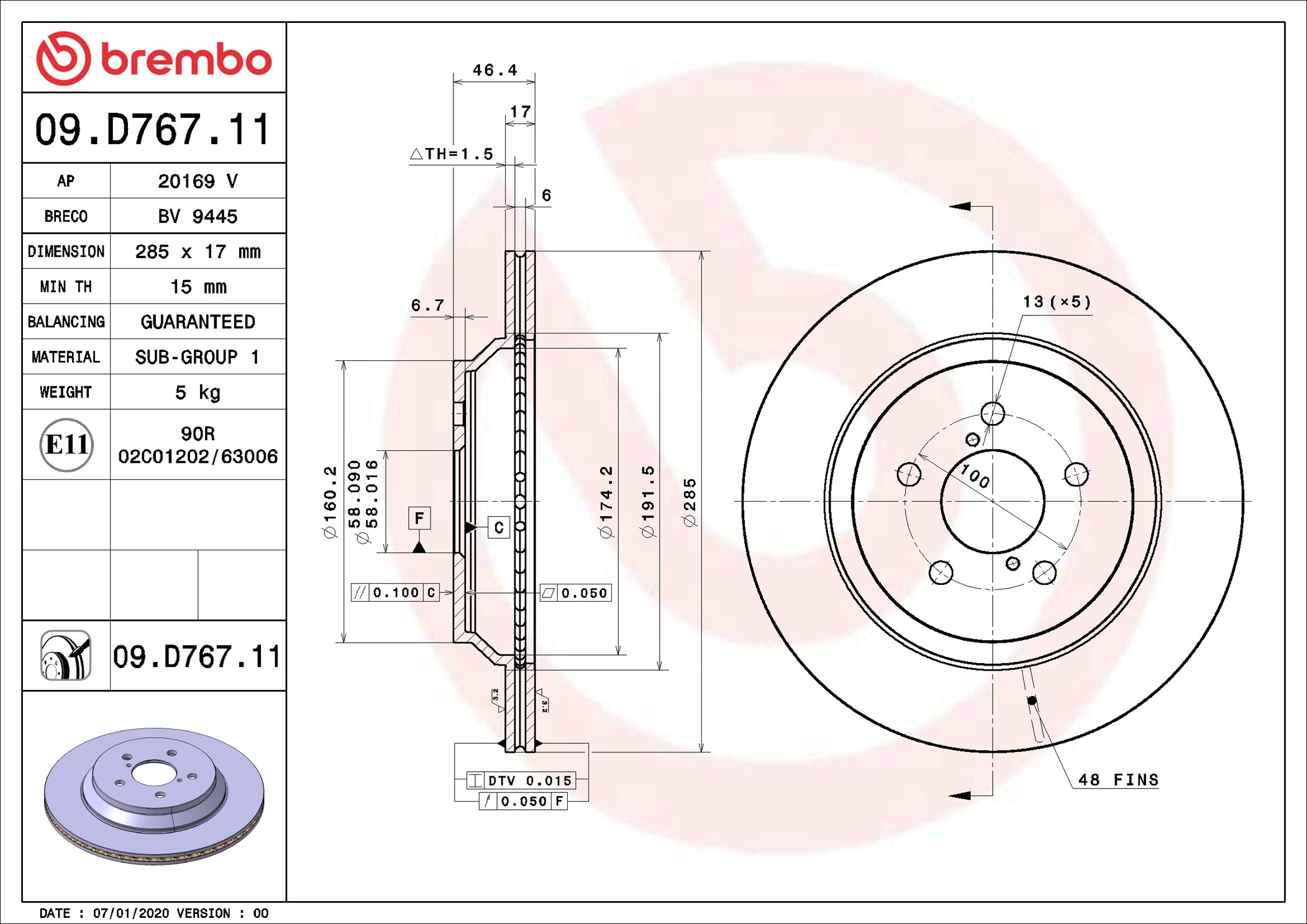 Brembo 09.D767.11