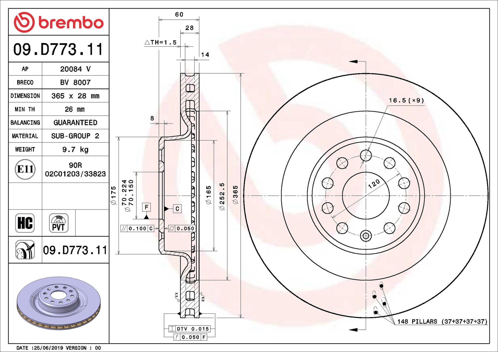Brembo 09.D773.11