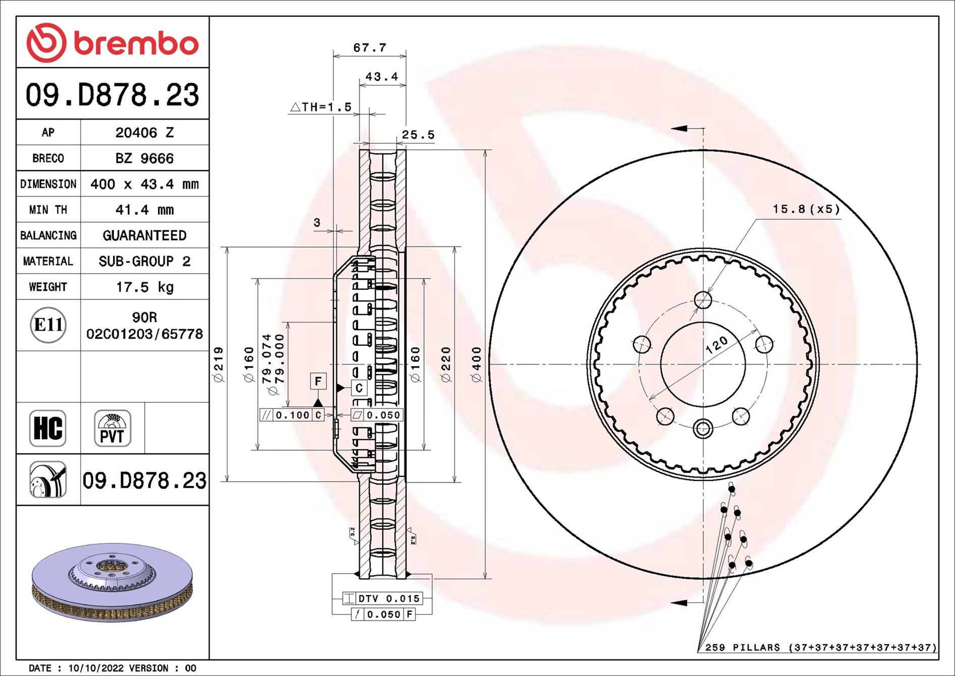 Brembo 09.D878.23