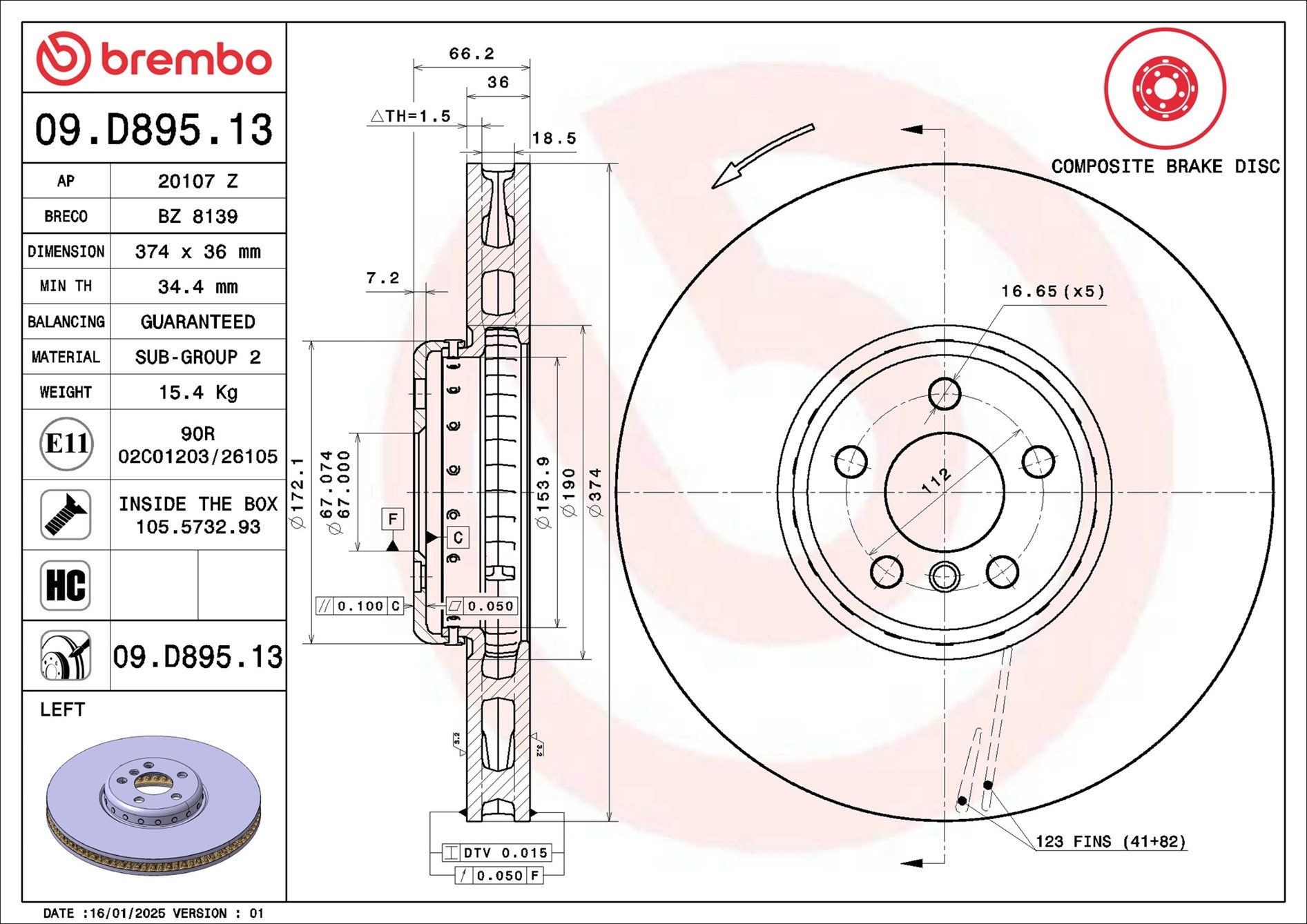 Brembo 09.D895.13