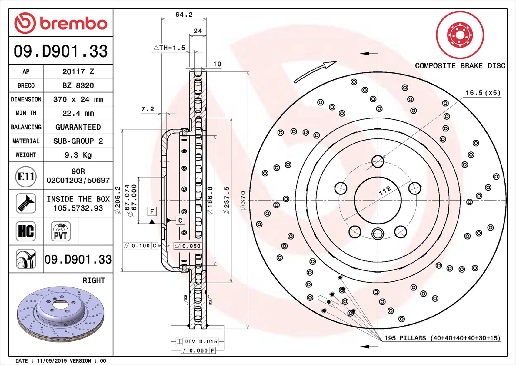 Brembo 09.D901.33
