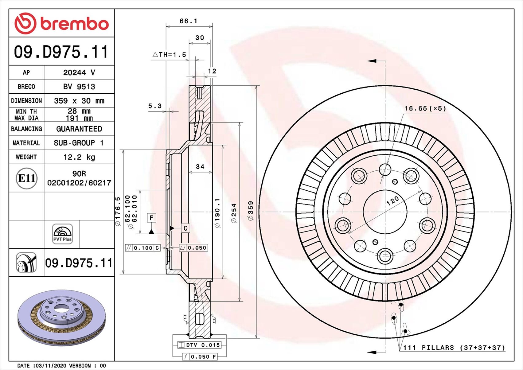 Brembo 09.D975.11