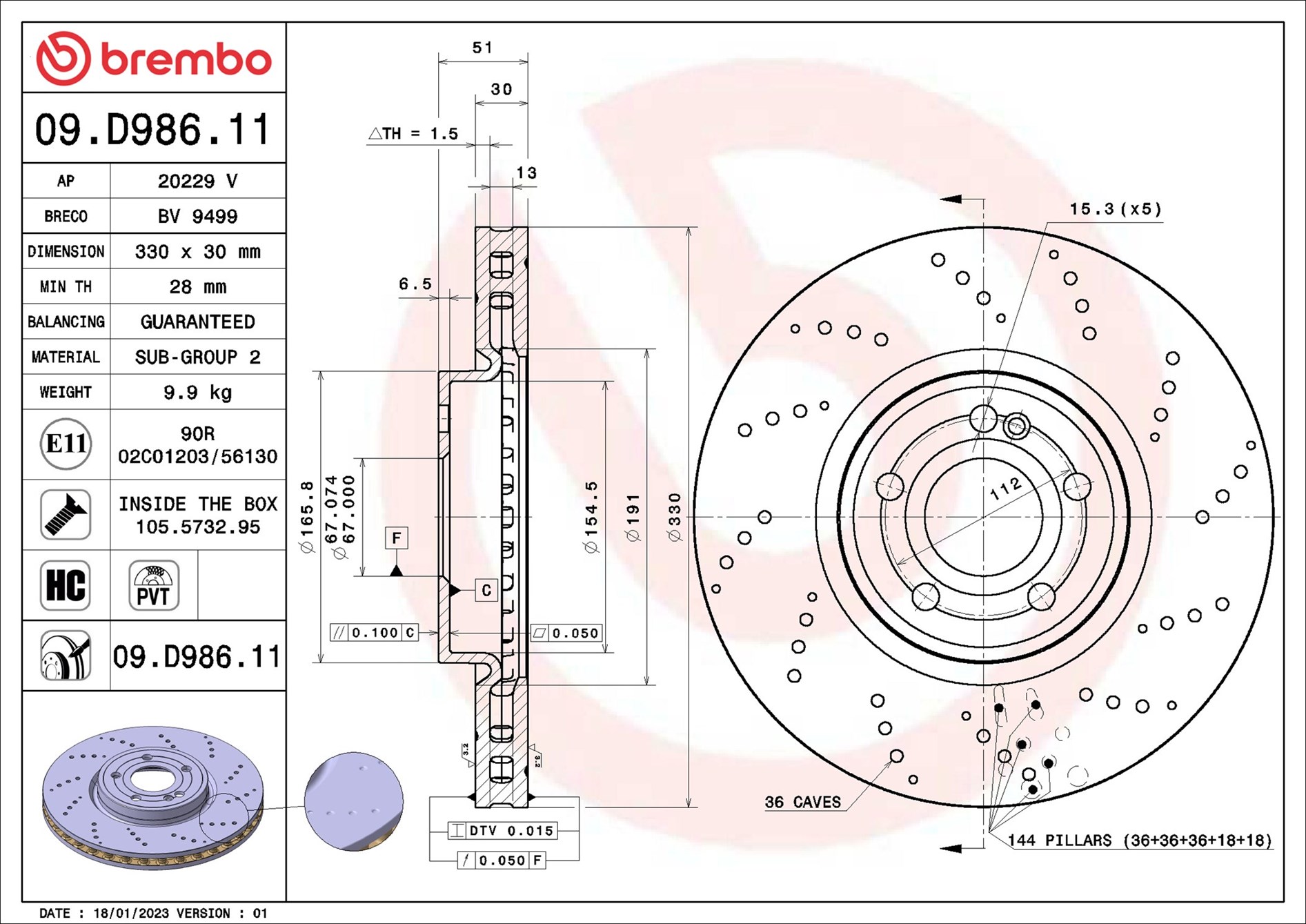 Brembo 09.D986.11