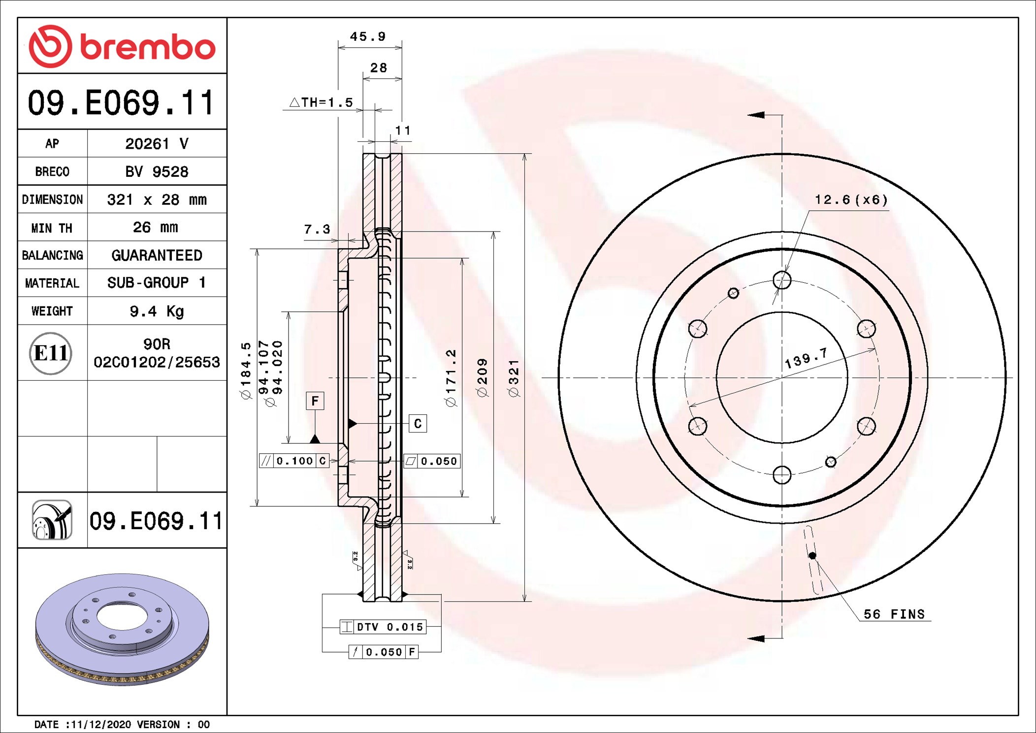 Brembo 09.E069.11