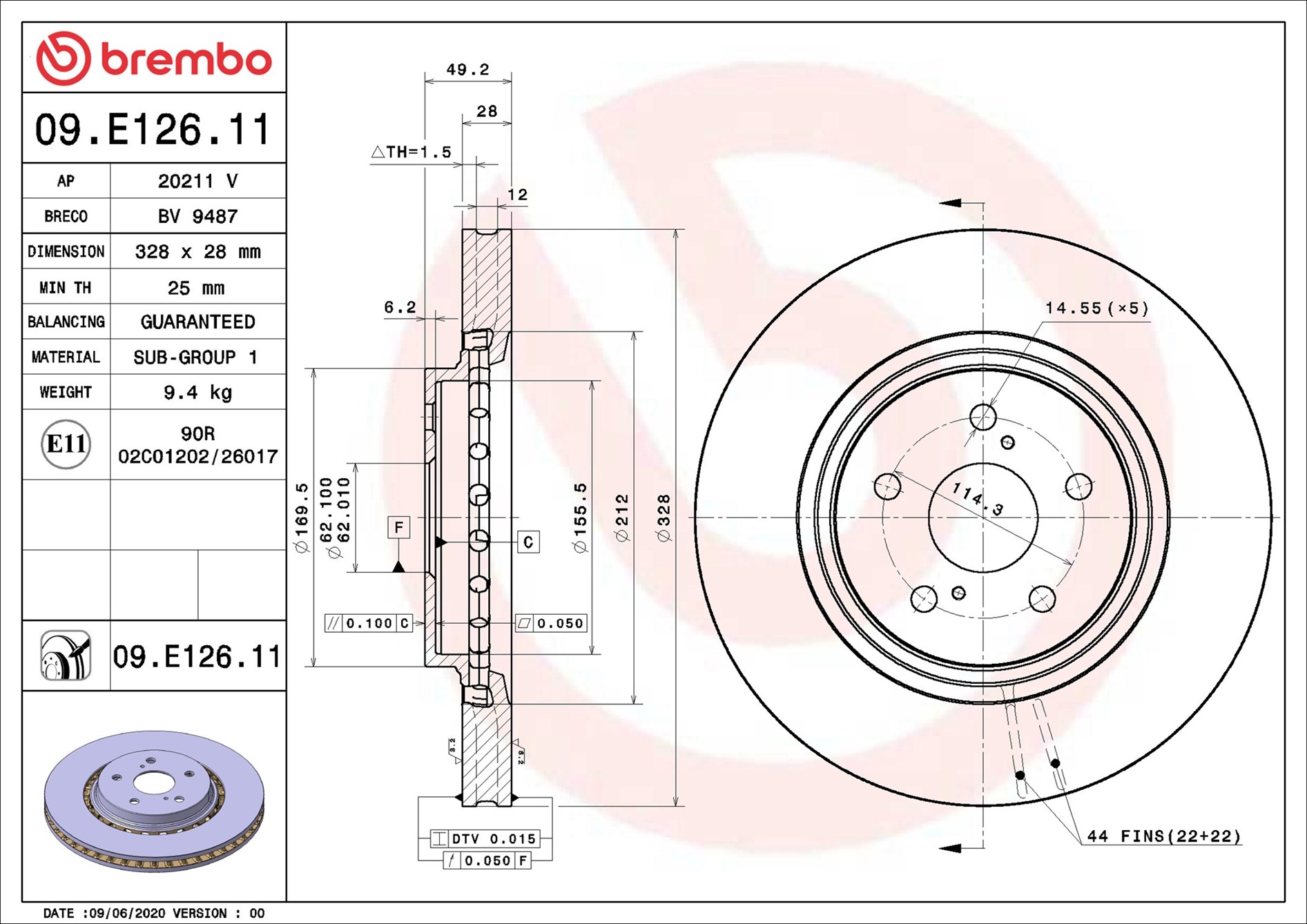 Brembo 09.E126.11