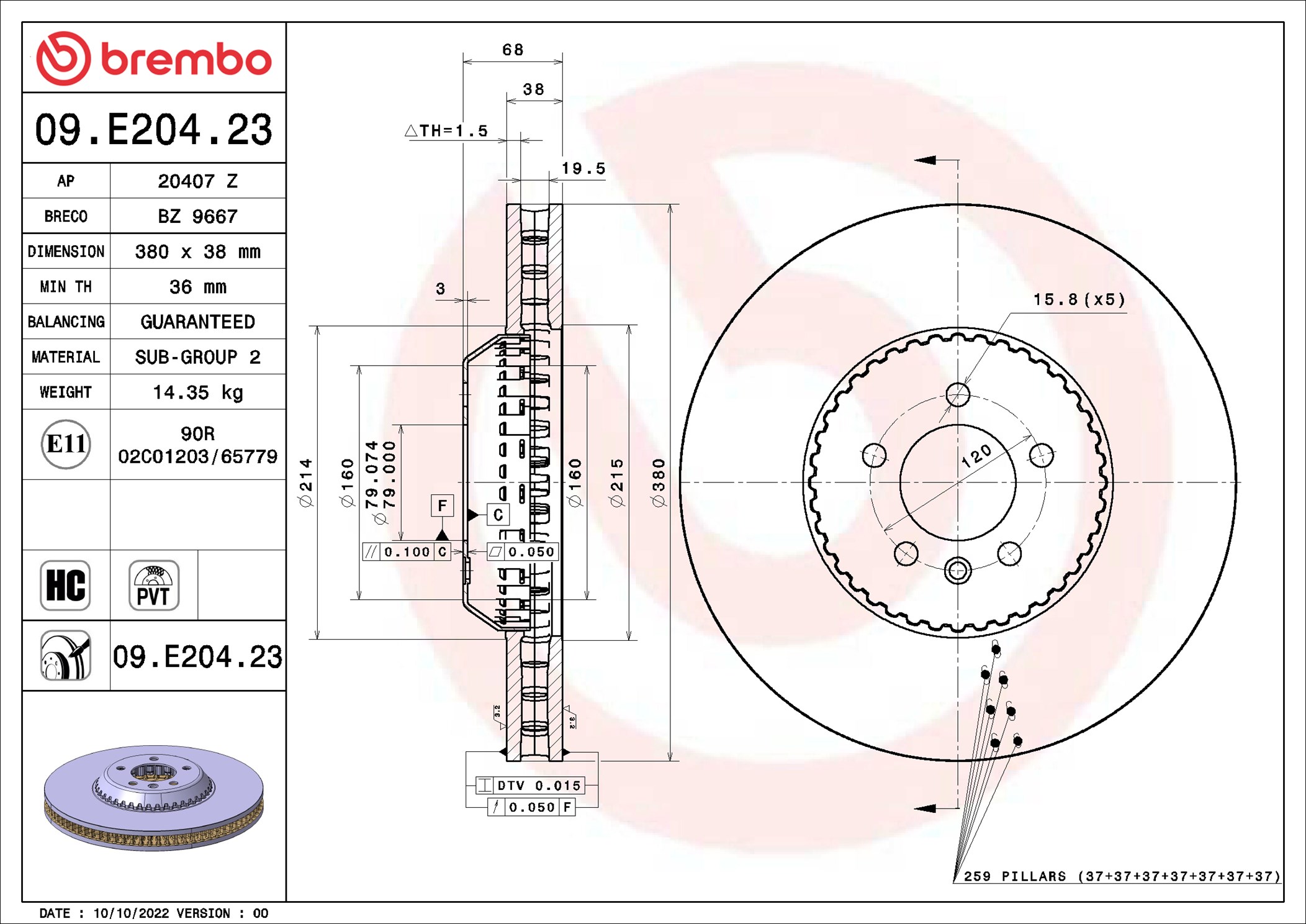 Brembo 09.E204.23