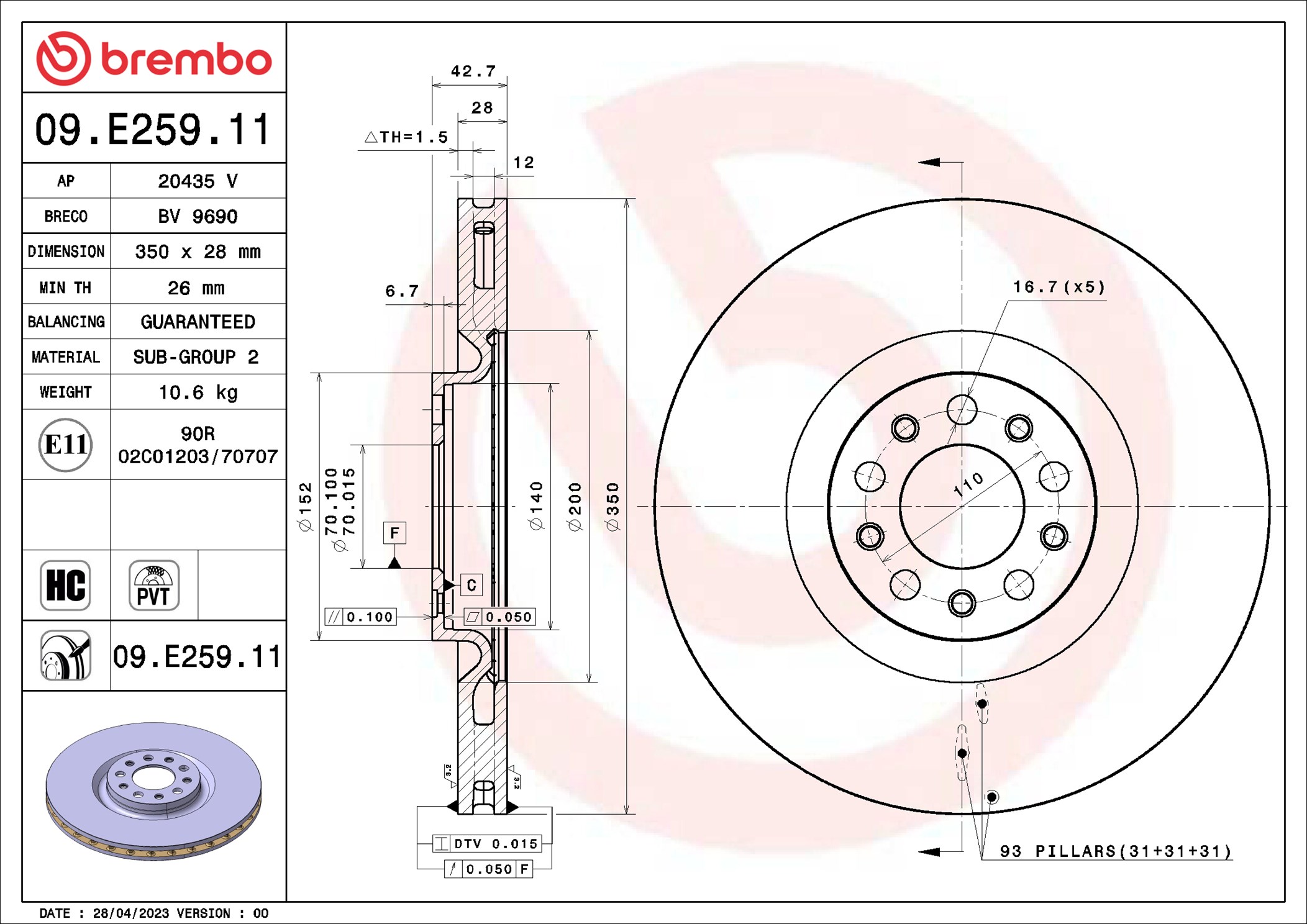 Brembo 09.E259.11