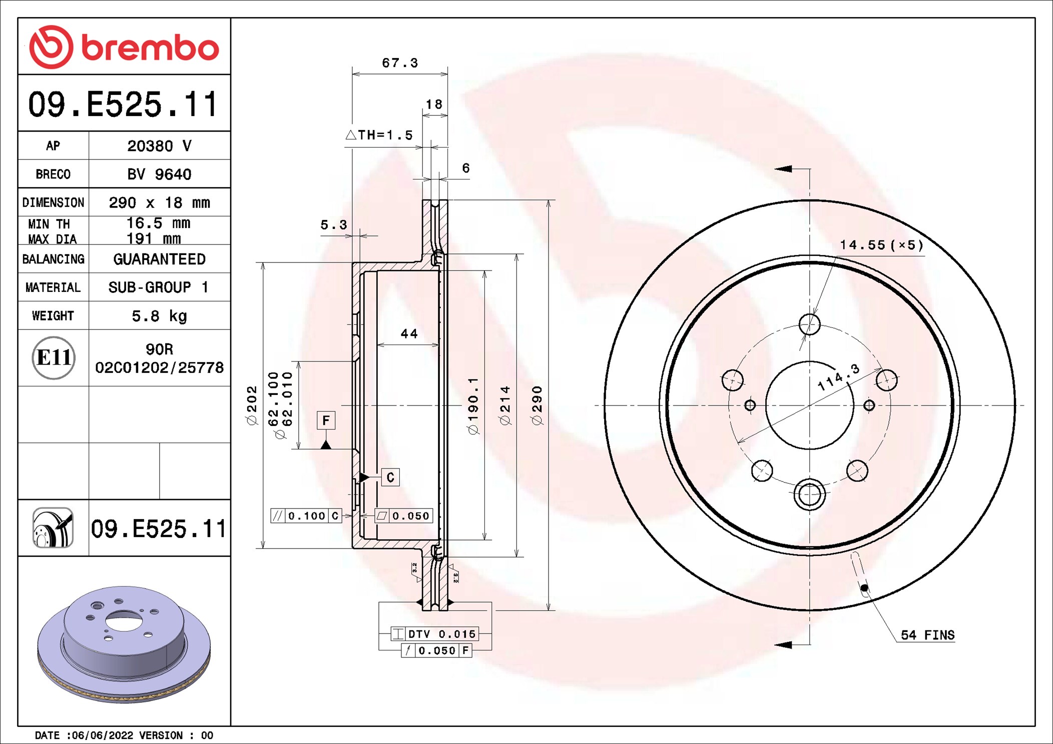 Brembo 09.E525.11