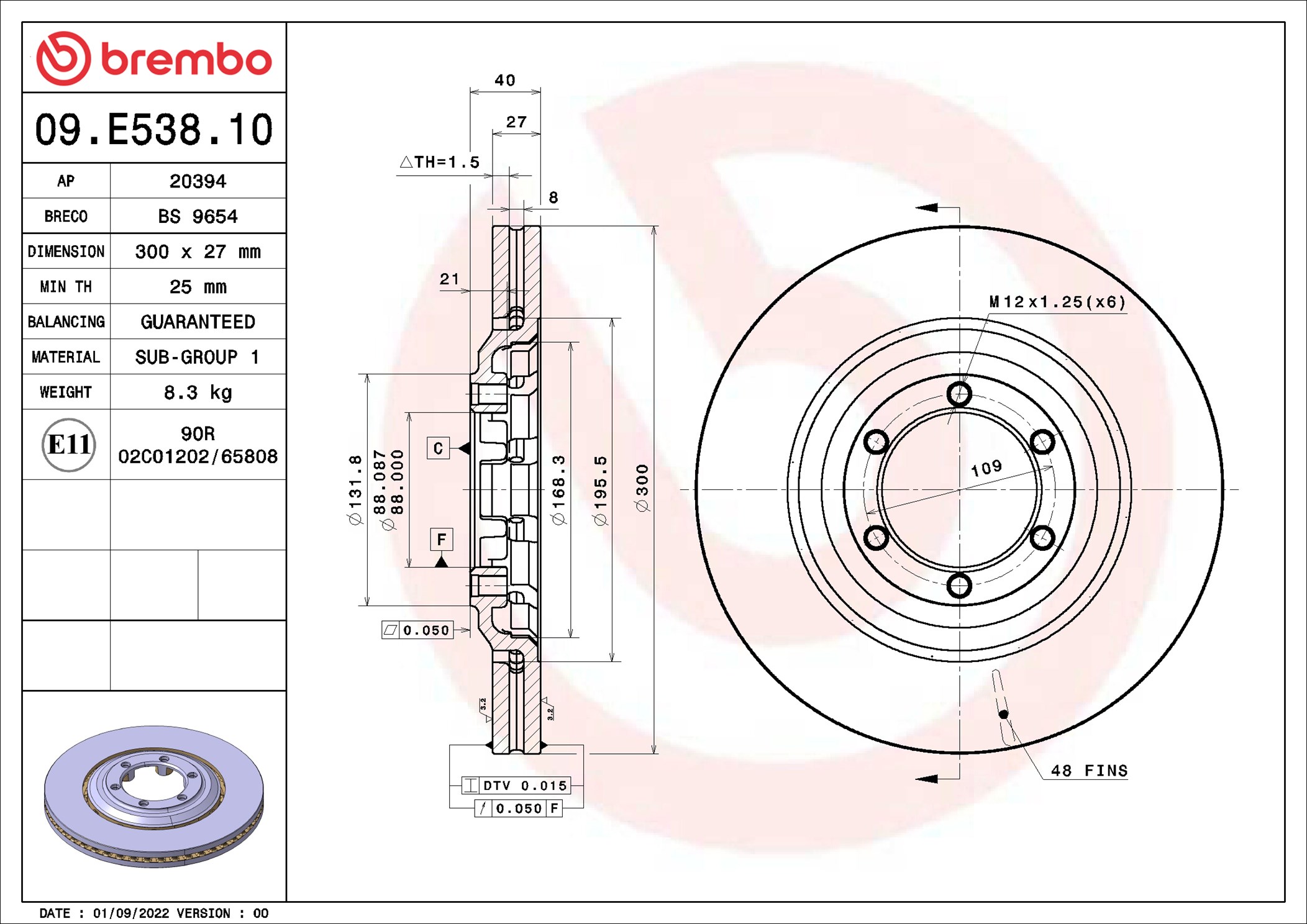 Brembo 09.E538.10