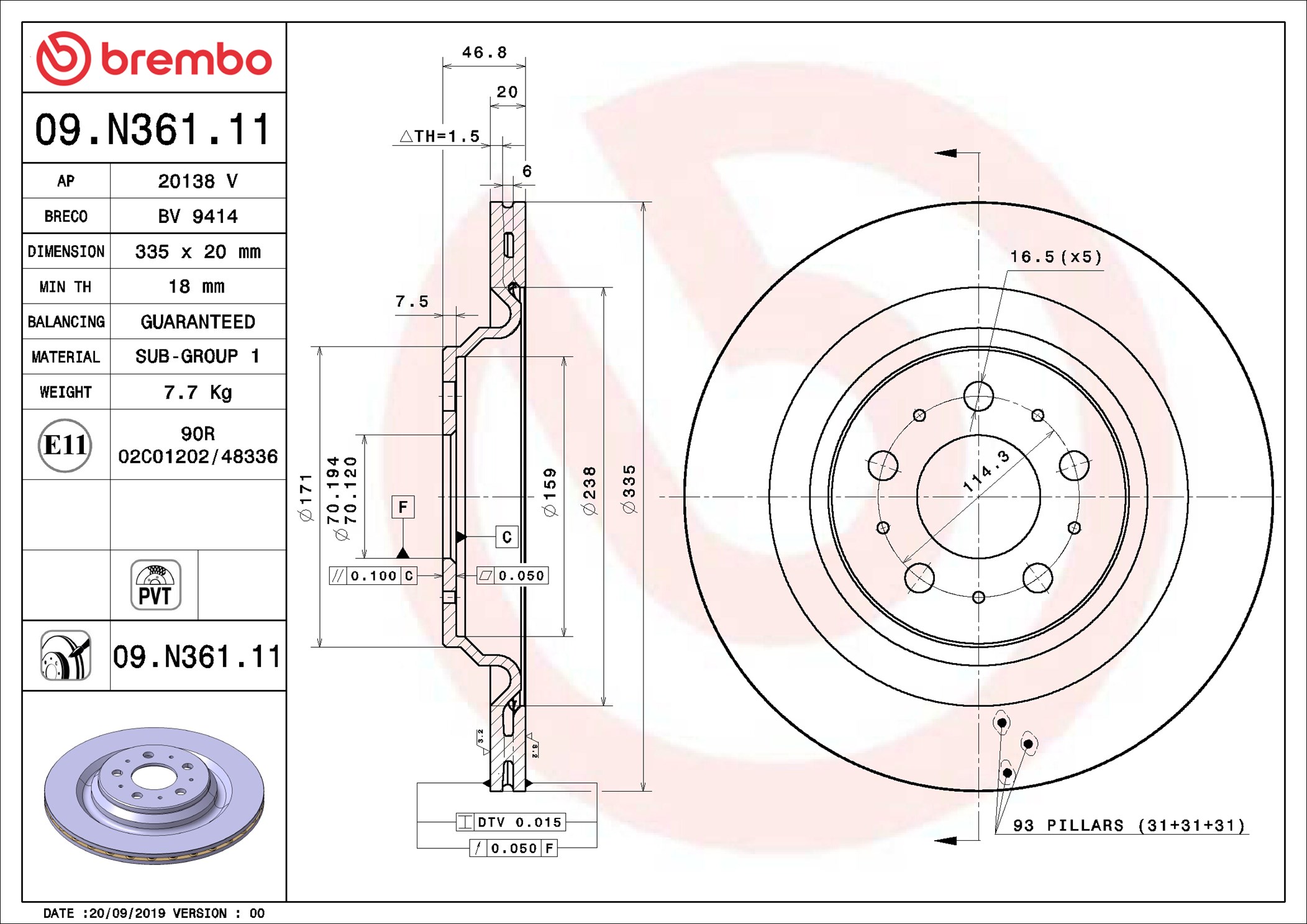 Brembo 09.N361.11