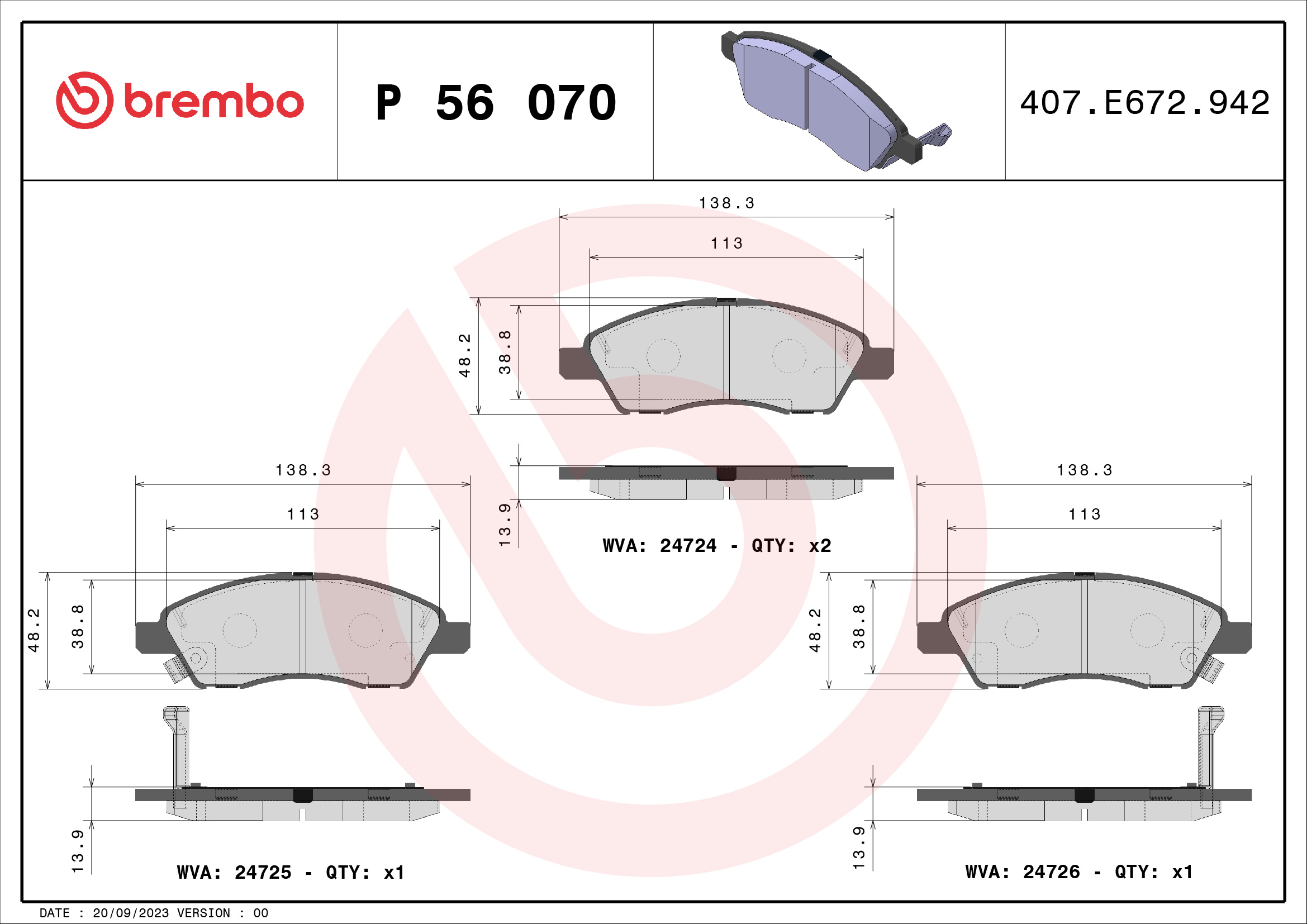 Brembo P56070