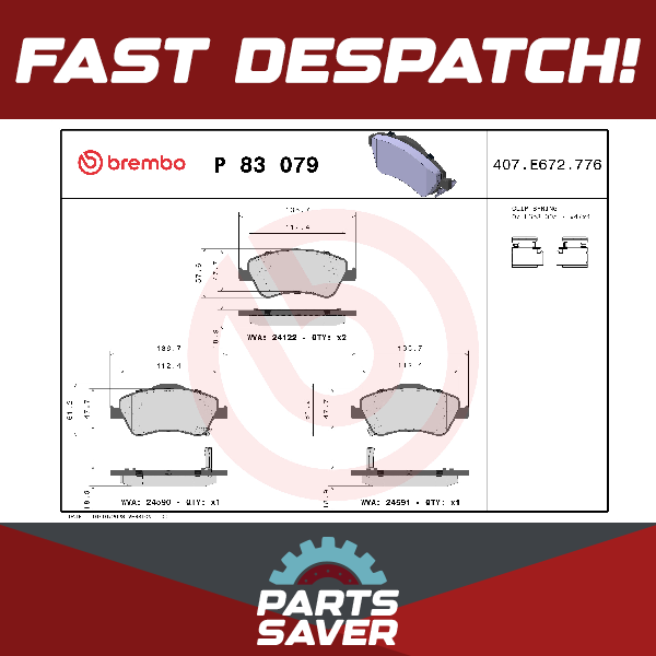 Brembo Brake Pads Set Front P83079 [PM2262699]