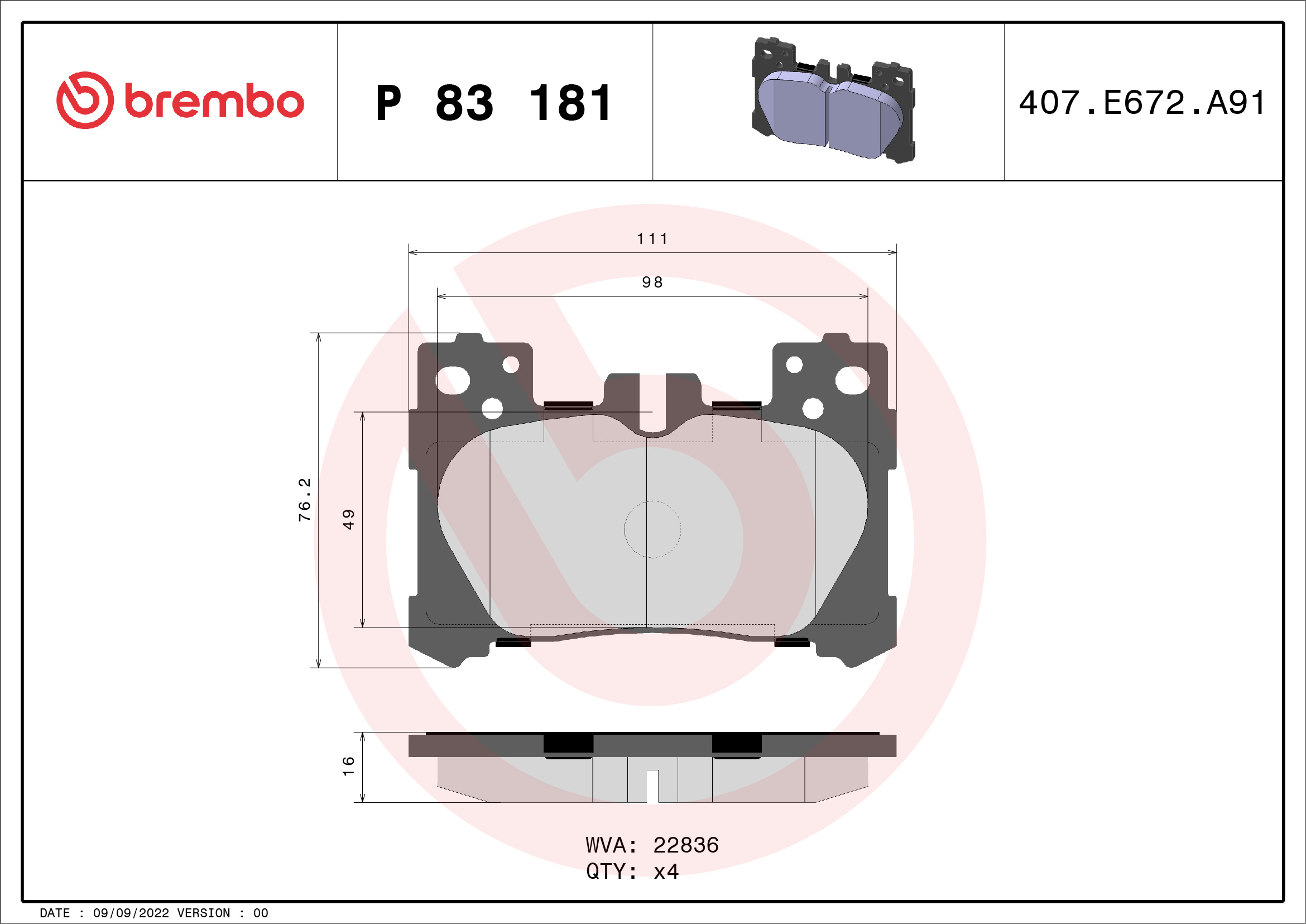 Brembo P83181