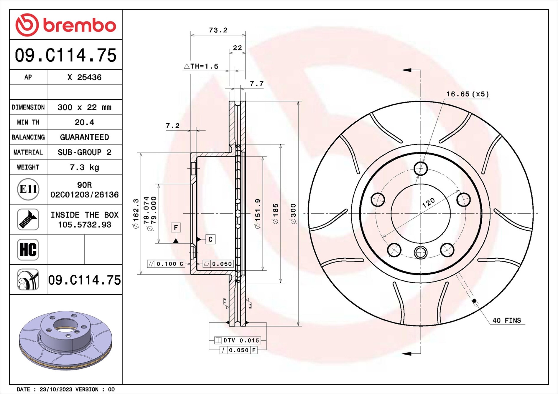 Brembo 09.C114.75