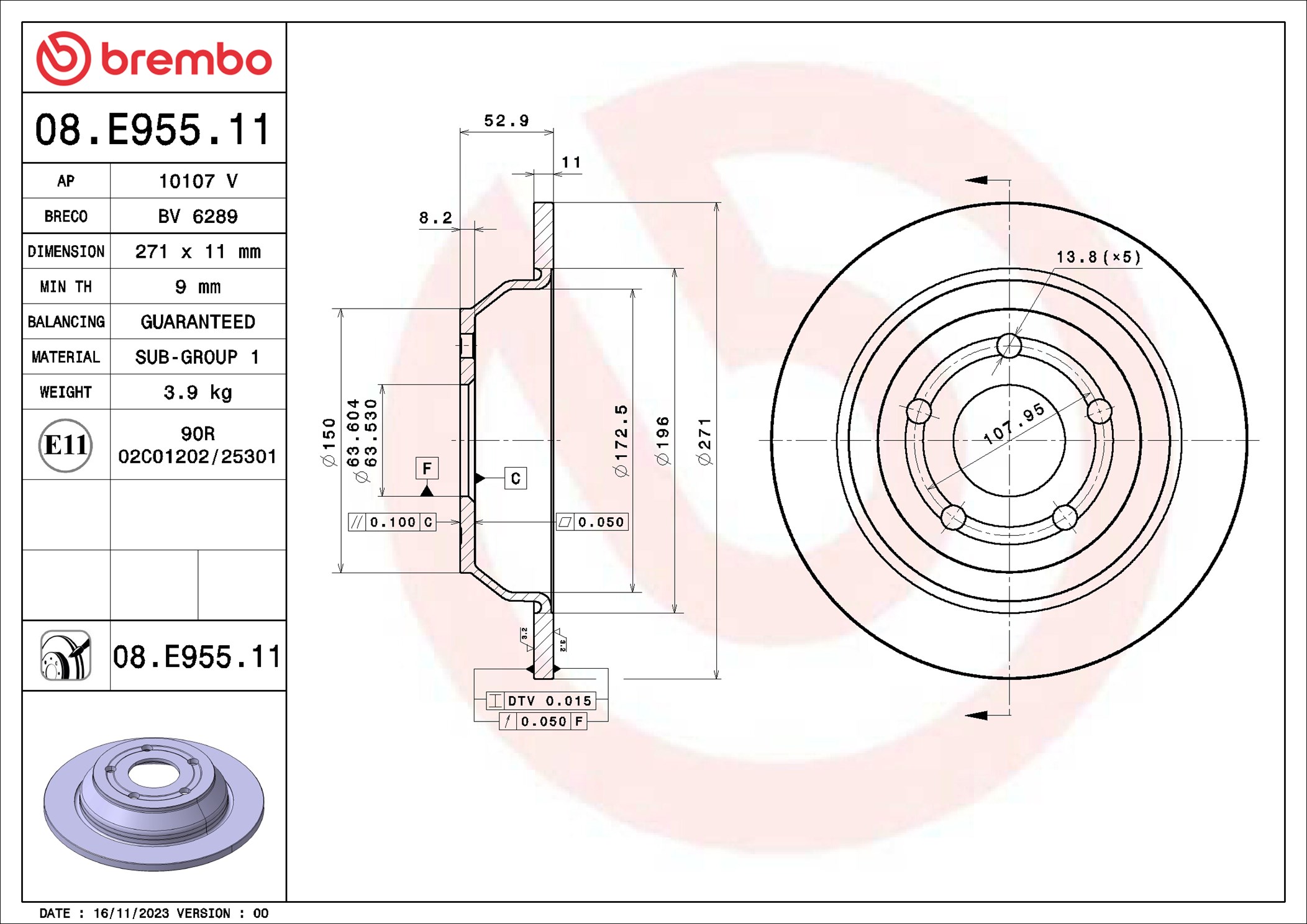 Brembo 08.E955.11