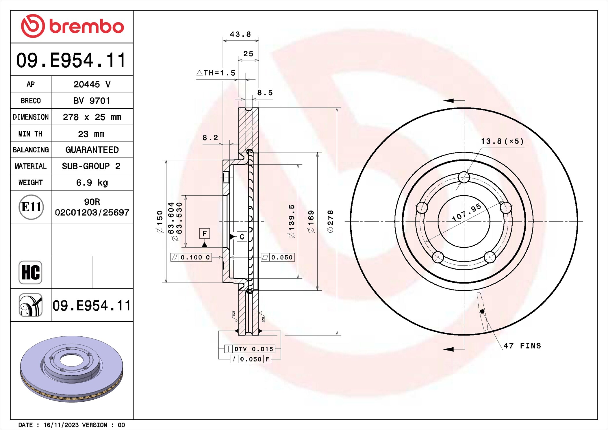 Brembo 09.E954.11