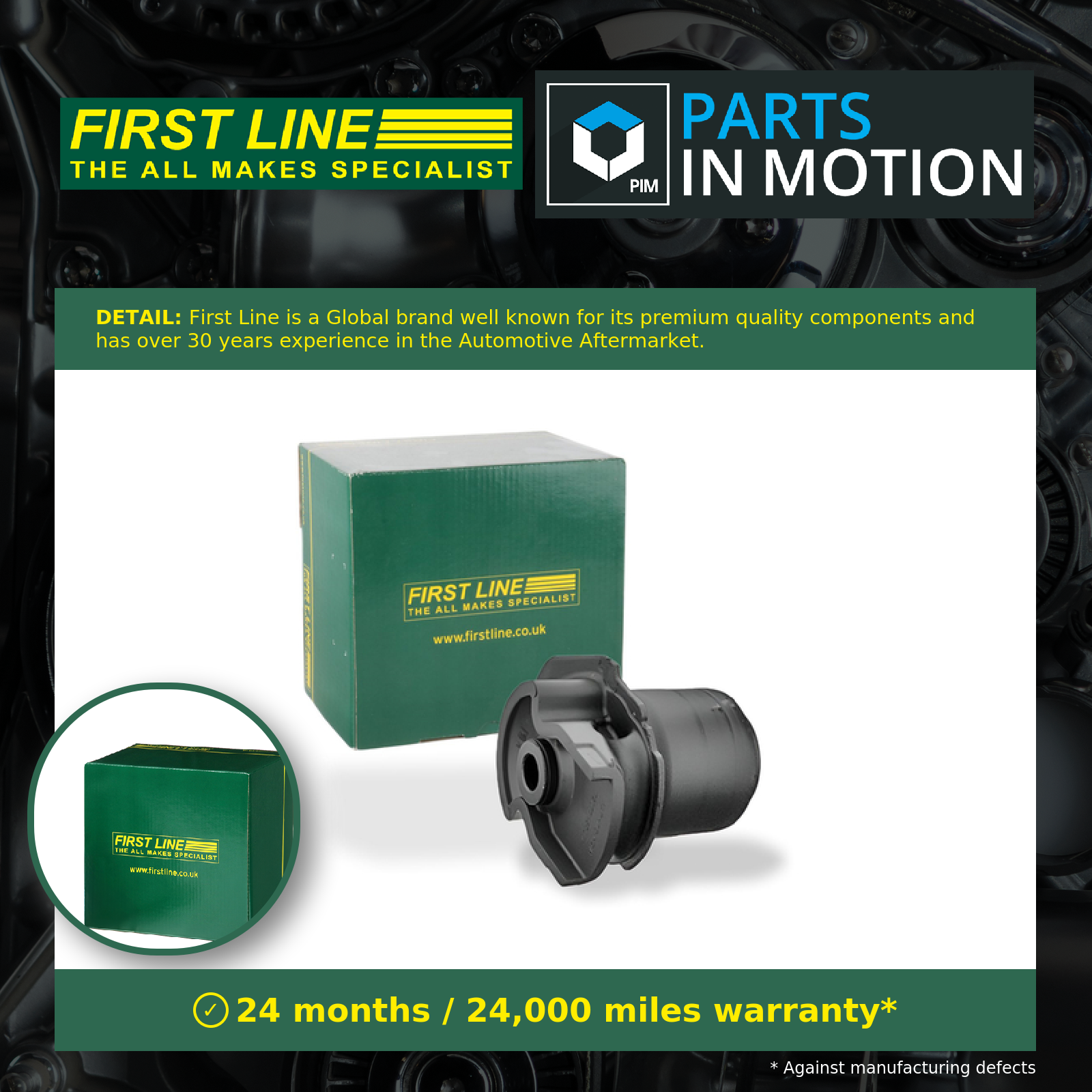 First Line Axle Beam Mount Rear Left or Right FSK7694 [PM142801]