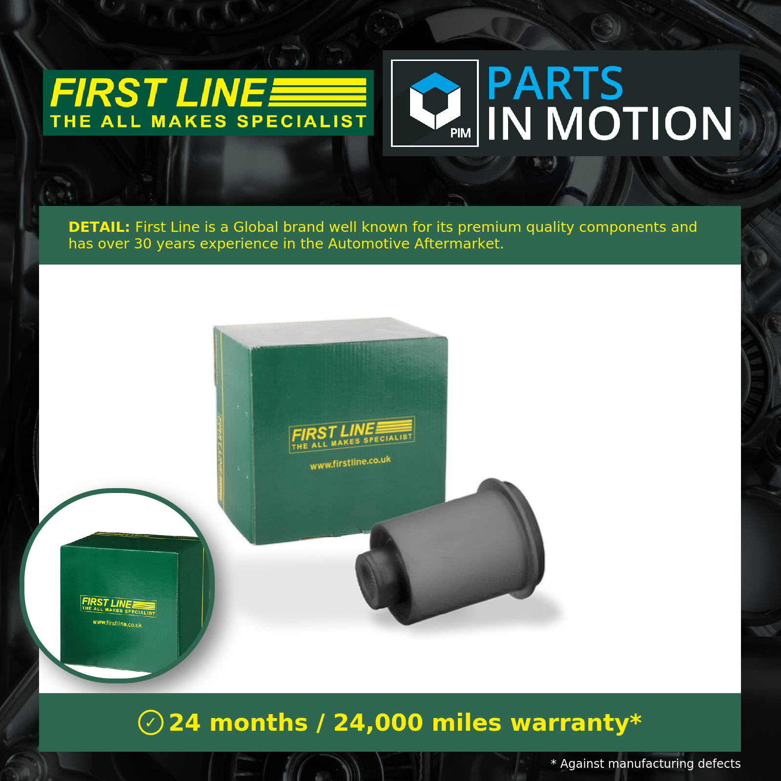 First Line Wishbone / Control / Trailing Arm Bush Front Upper FSK7669 [PM148001]