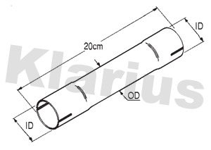 Klarius 430562 Connection Pipe D 55.5mm L 200mm