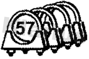 Klarius SYL11EX U-Clamp 57mm Dia 8mm Pk50