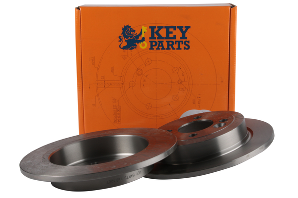 Key Parts KBD4257 2x Brake Discs Pair Solid