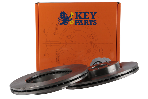 Key Parts KBD4537 2x Brake Discs Pair Vented