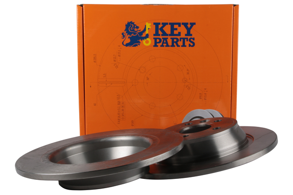 Key Parts KBD4587 2x Brake Discs Pair Solid