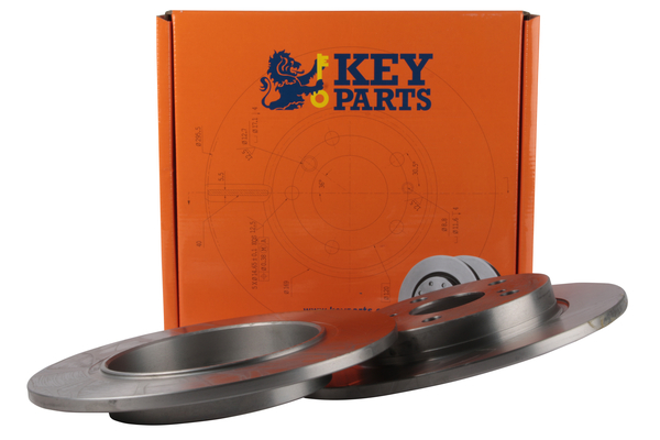 Key Parts KBD4664 2x Brake Discs Pair Solid
