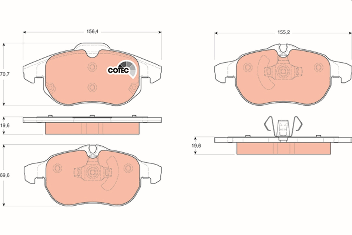 TRW GDB1613 Brake Pads Set