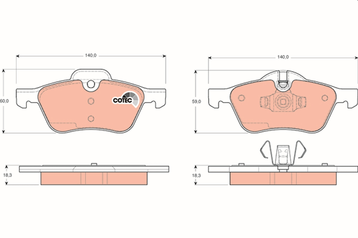 TRW GDB1476 Brake Pads Set