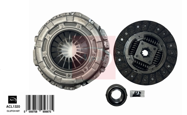 Apec ACL1320 Clutch Kit 3pc (Cover+Plate+Releaser)