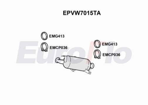 EuroFlo EPVW7015TA Diesel Particulate Filter DPF
