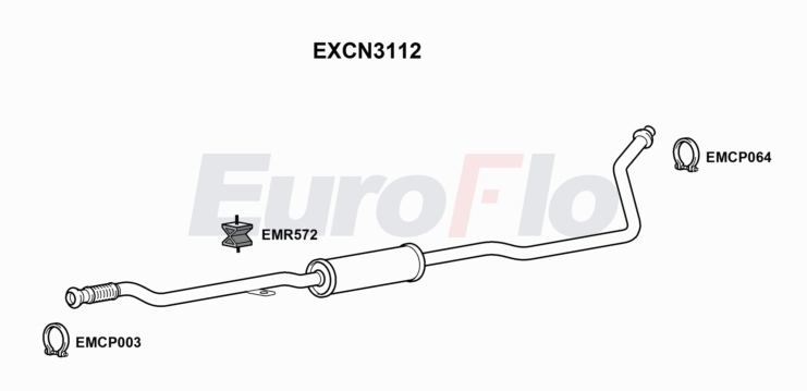EuroFlo EXCN3112 Silencer Insert, rear muffler