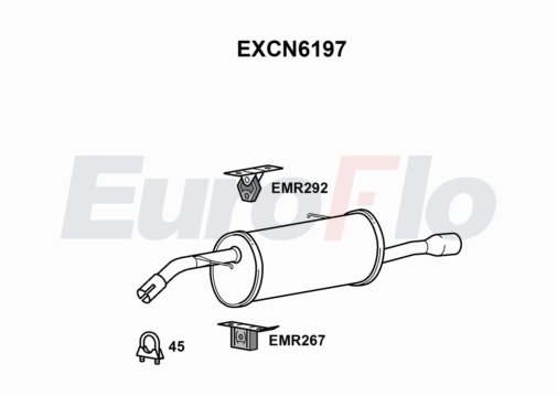 EuroFlo EXCN6197 Silencer Insert, rear muffler