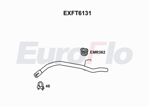 EuroFlo EXFT6131 Silencer Insert, rear muffler