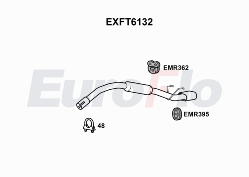 EuroFlo EXFT6132 Silencer Insert, rear muffler