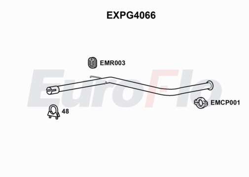 EuroFlo EXPG4066 Silencer Insert, rear muffler