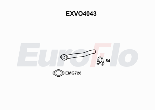 EuroFlo EXVO4043 Silencer Insert, rear muffler