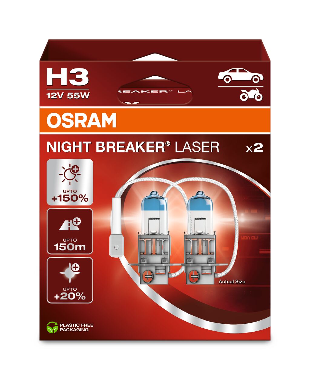 Osram 64151NL-2HB Bulb, cornering light / Bulb, front fog light / Bulb, headlight / Bulb, spotlight