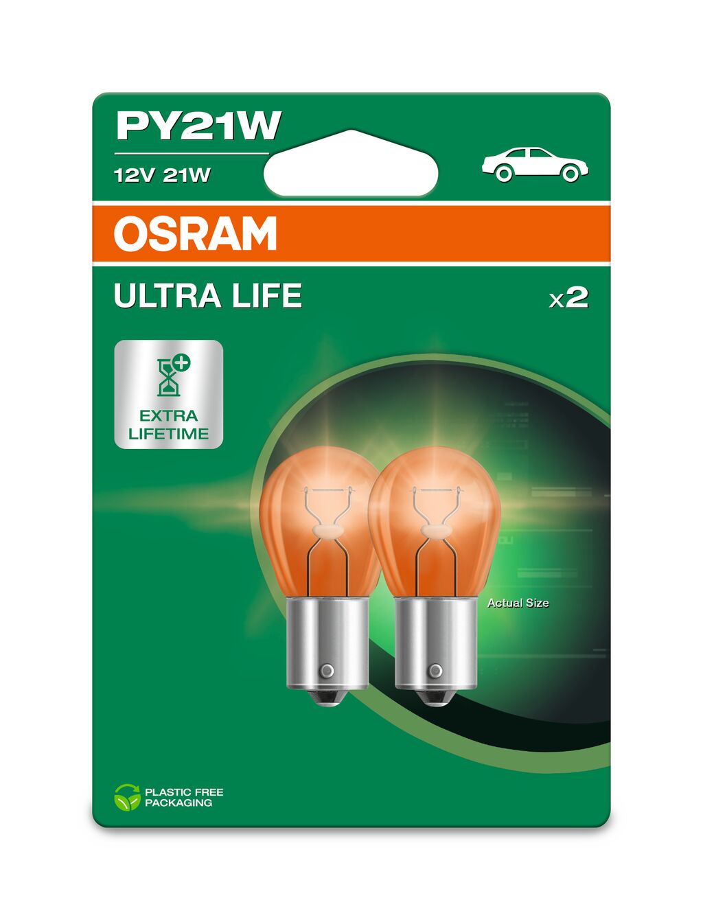 Osram 7507ULT-2BL Bulb, direction indicator / Bulb, position/end outline marker light / Bulb, reverse light