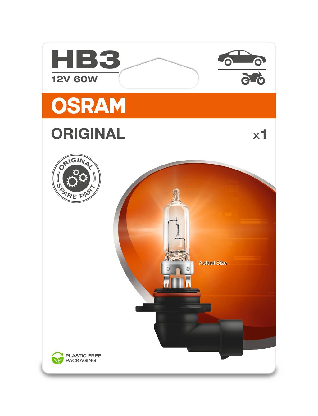 Osram 9005-1BL Bulb, front fog light / Bulb, headlight / Bulb, spotlight