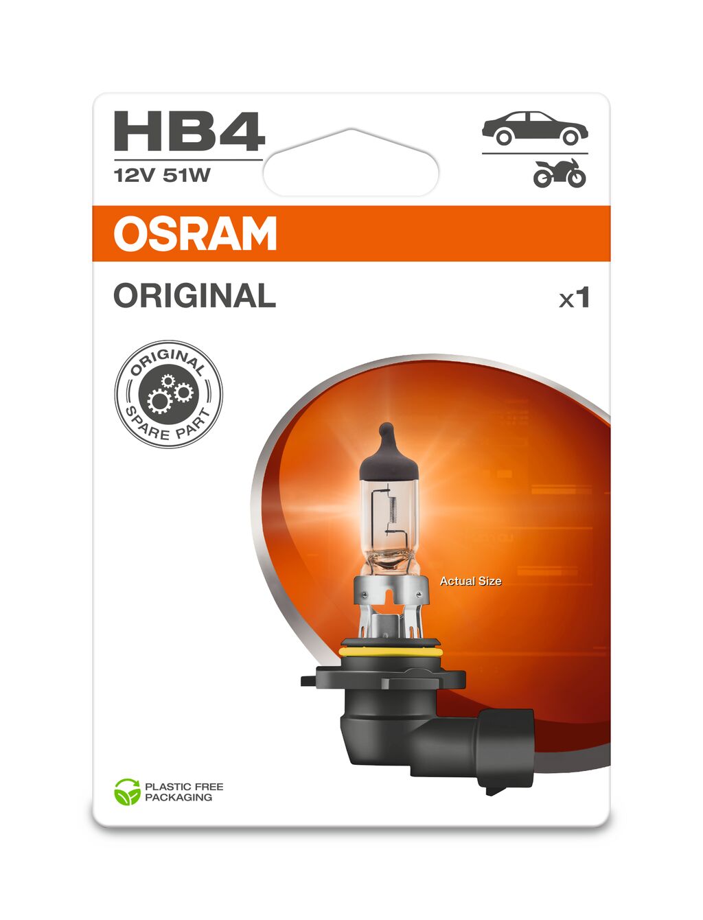 Osram 9006-1BL Bulb, cornering light / Bulb, front fog light / Bulb, headlight / Bulb, spotlight