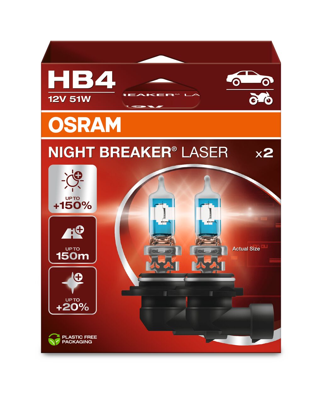 Osram 9006NL-2HB Bulb, cornering light / Bulb, front fog light / Bulb, headlight / Bulb, spotlight